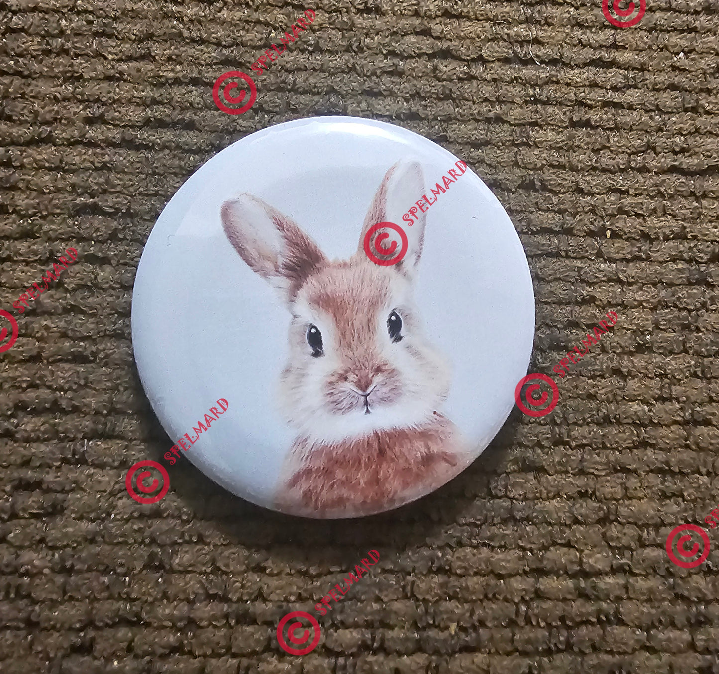RABBIT BUNNY COLLECTIBLE BUNNY BADGE