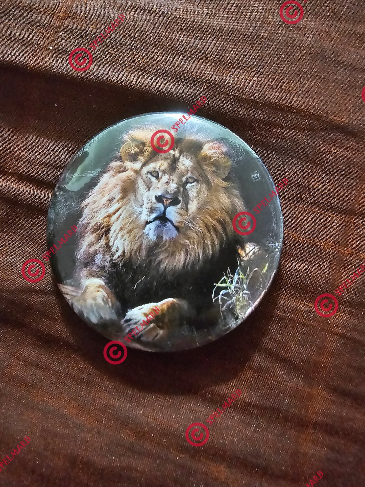 LION BUTTON BADGE COLLECTIBLE