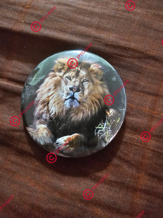LION BUTTON BADGE COLLECTIBLE