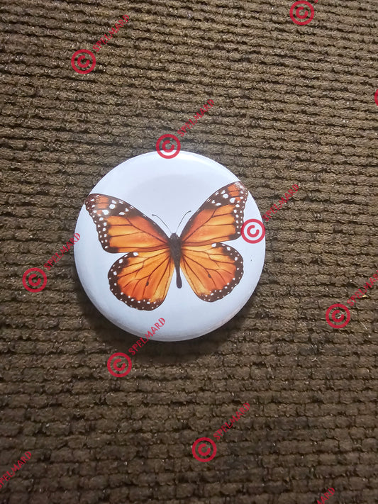 Butterfly Button Badge Collectible 2 1/2 Inches