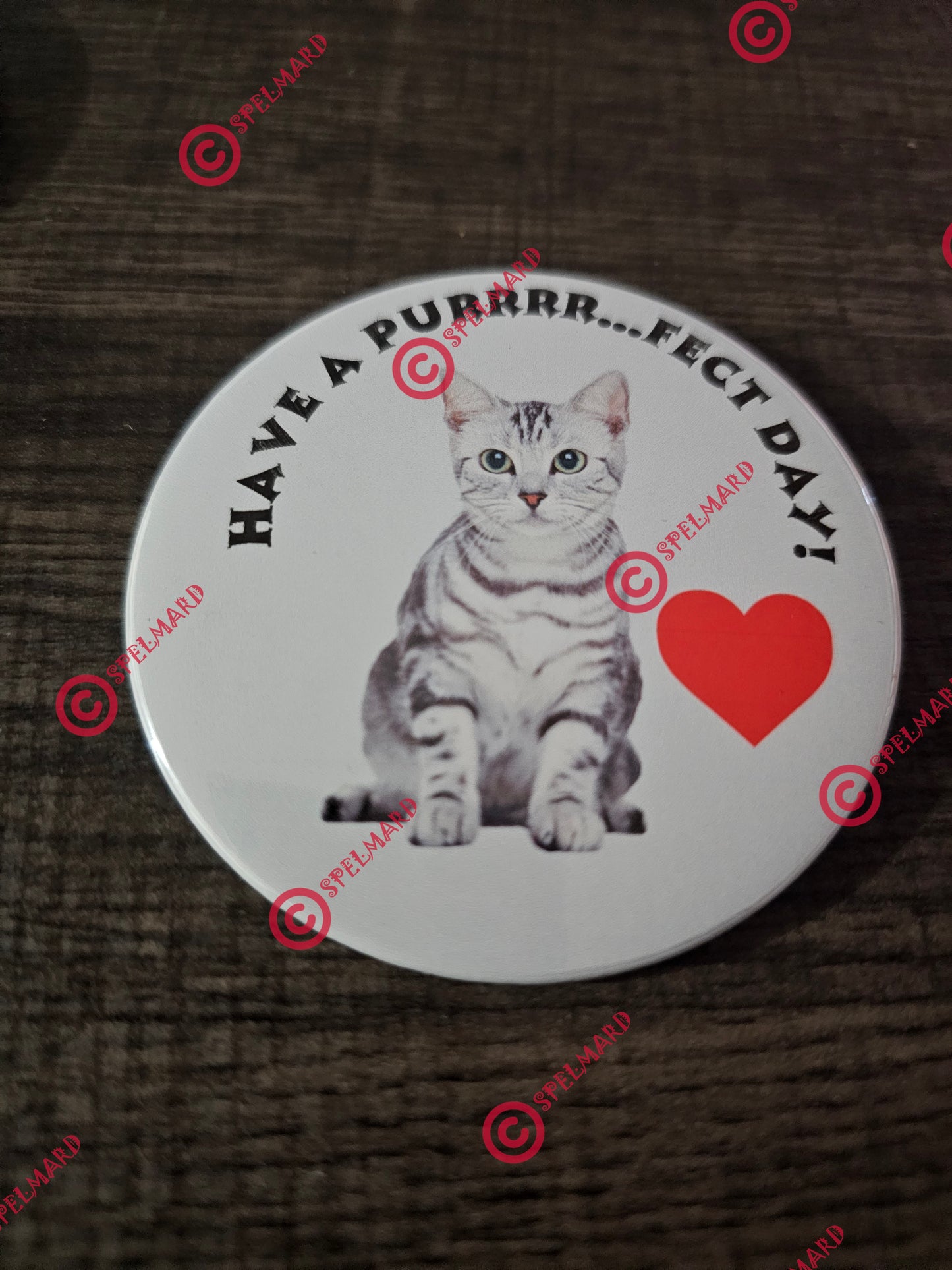 CAT KITTEN BADGE BUTTON COLLECTIBLE